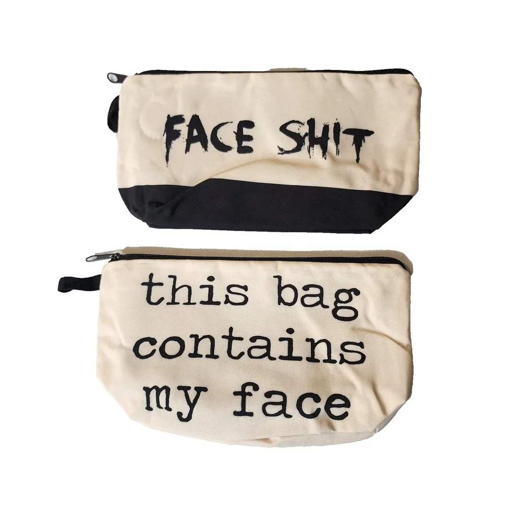 Small Zipper Makeup Bags 2-pack